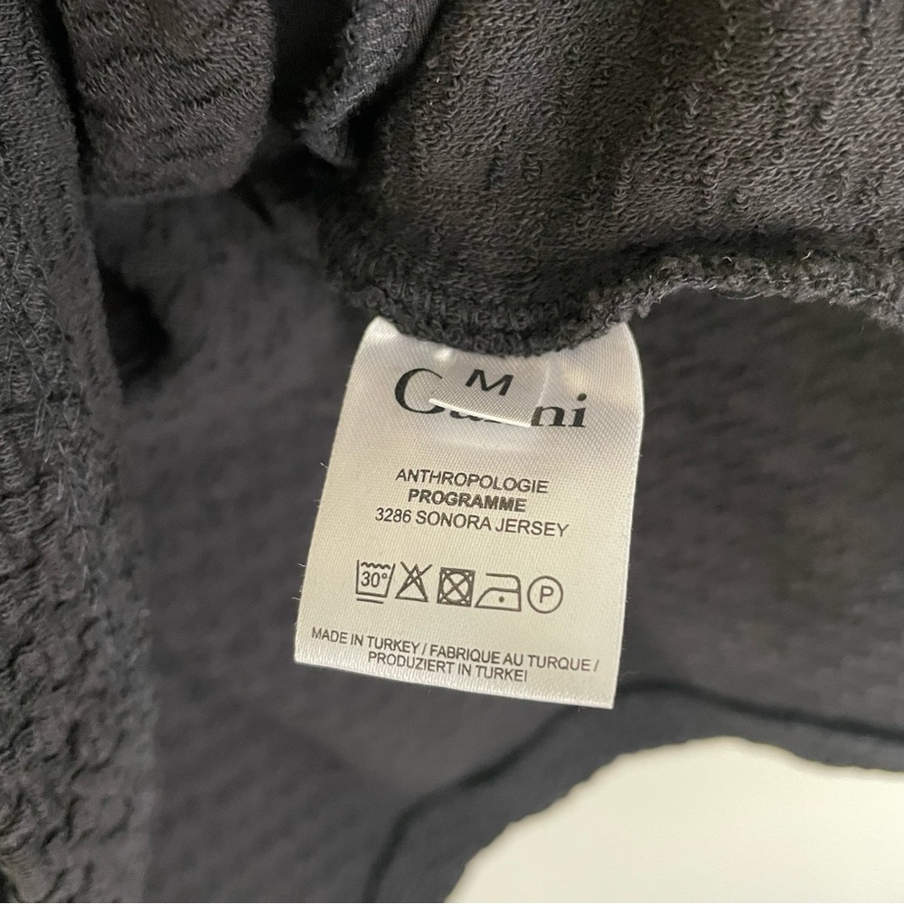 EUC Ganni Anthropologie Pinnacle Knit Black Ruffle Mock Neck Dress With Pockets! - Picture 4 of 5
